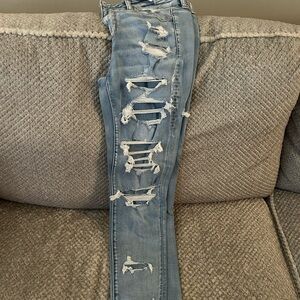 American Eagle Outfitters Light Blue Distressed Jeans